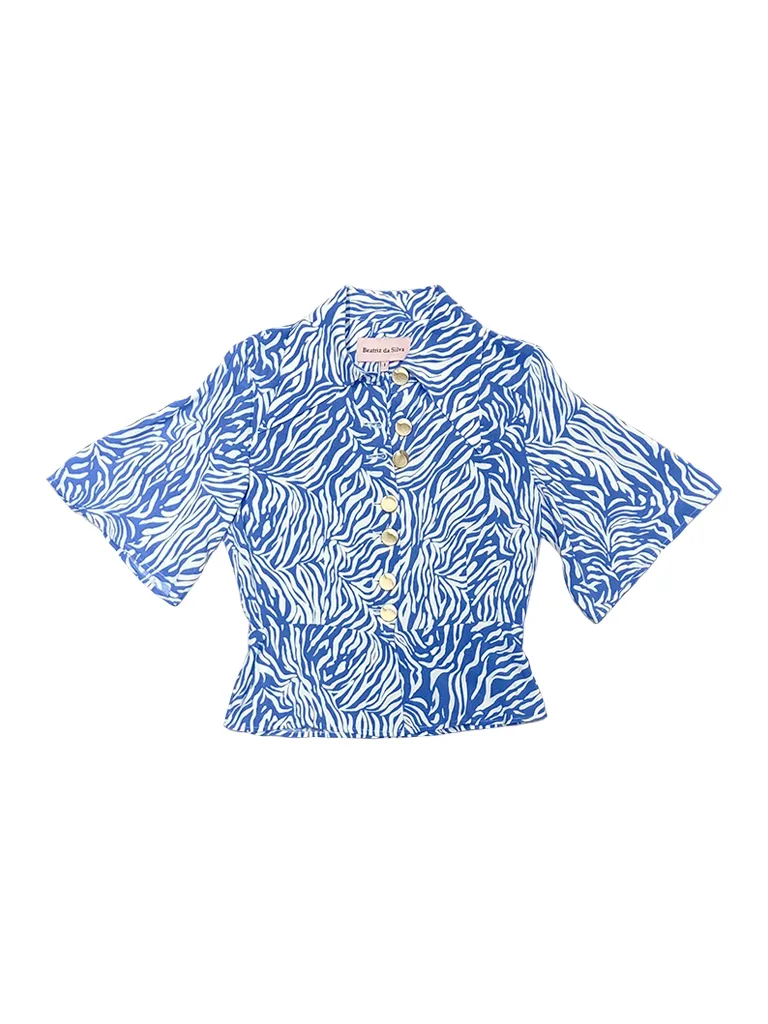 Gardenia Peplum Crepe Blouse