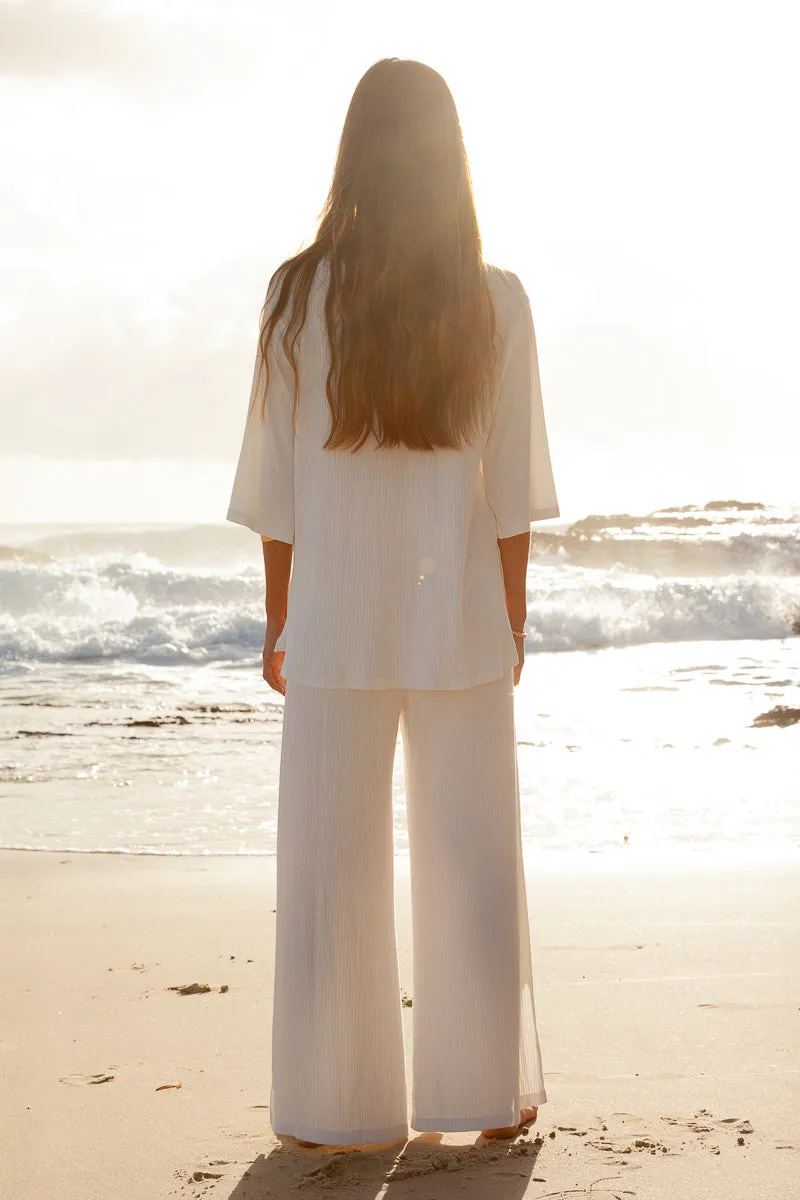 Luxe Knit Pants White
