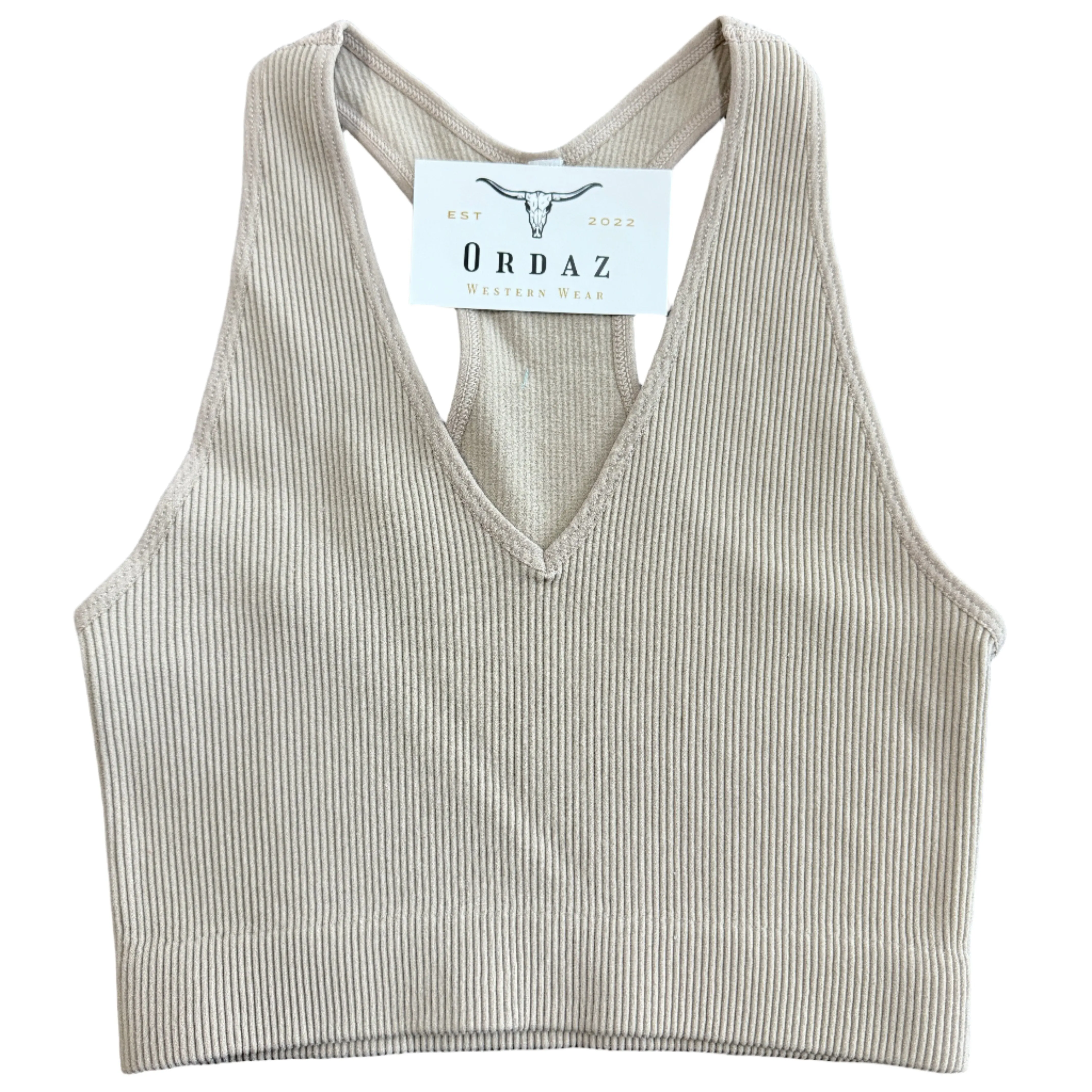 Ribbed Racerback Tank Top