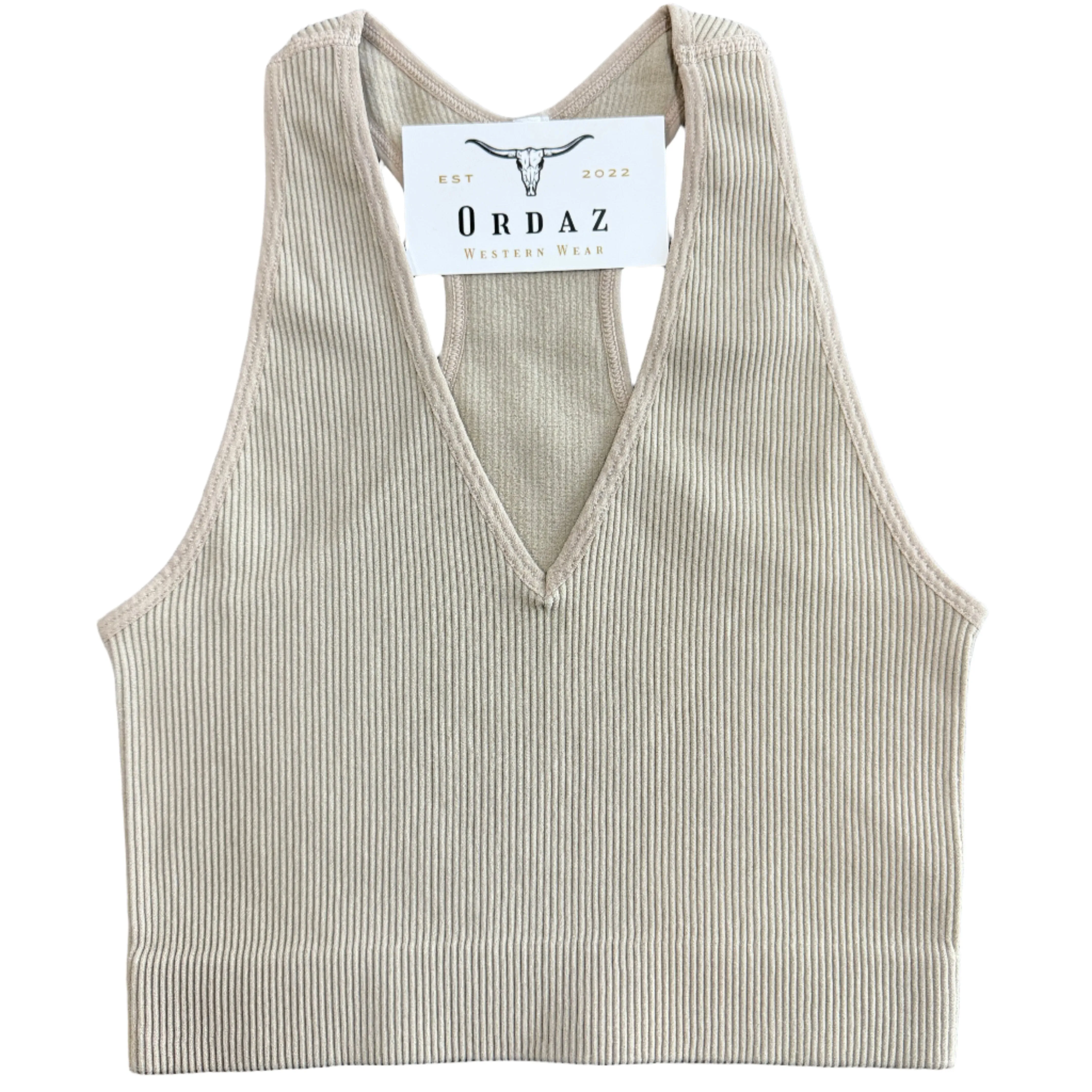 Ribbed Racerback Tank Top