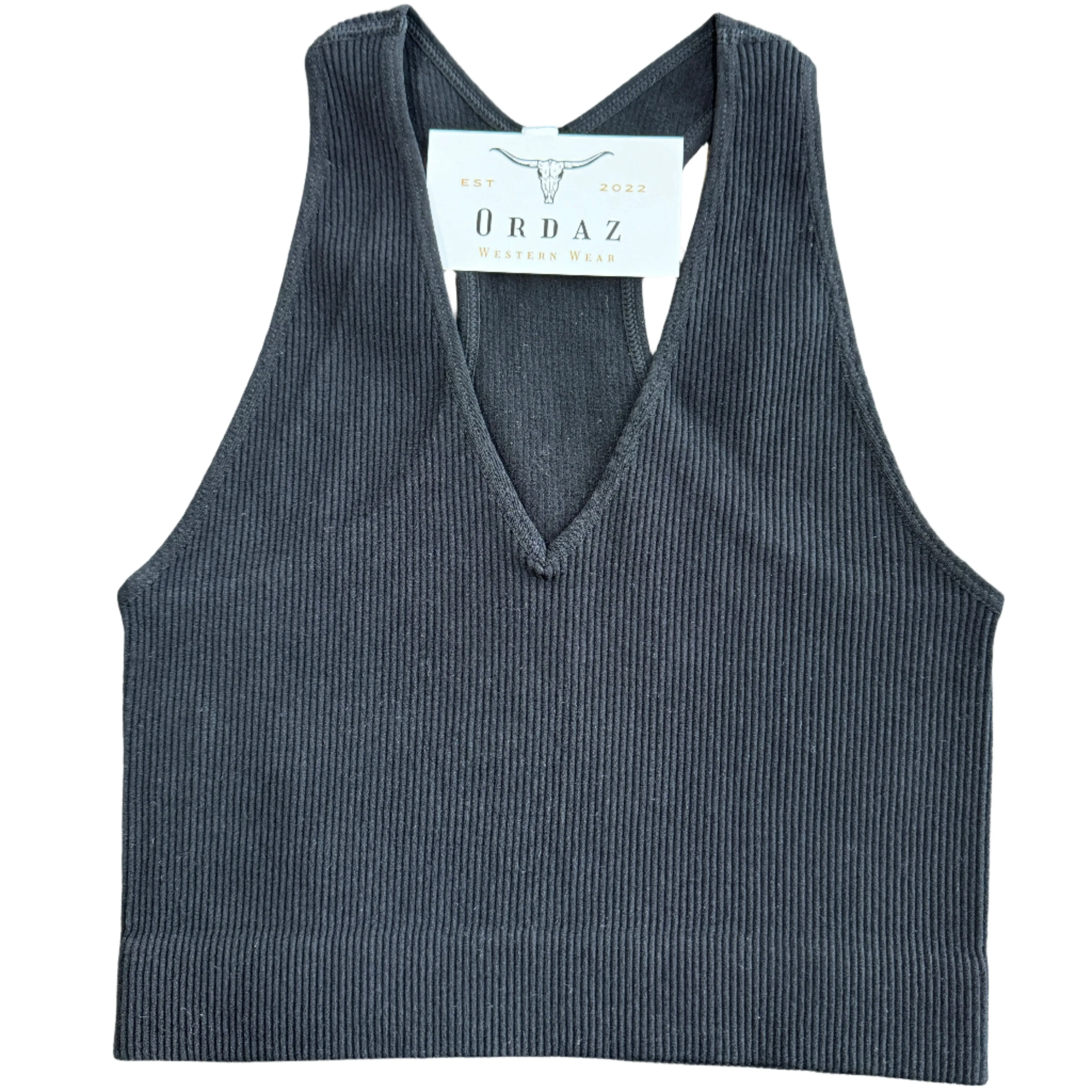 Ribbed Racerback Tank Top