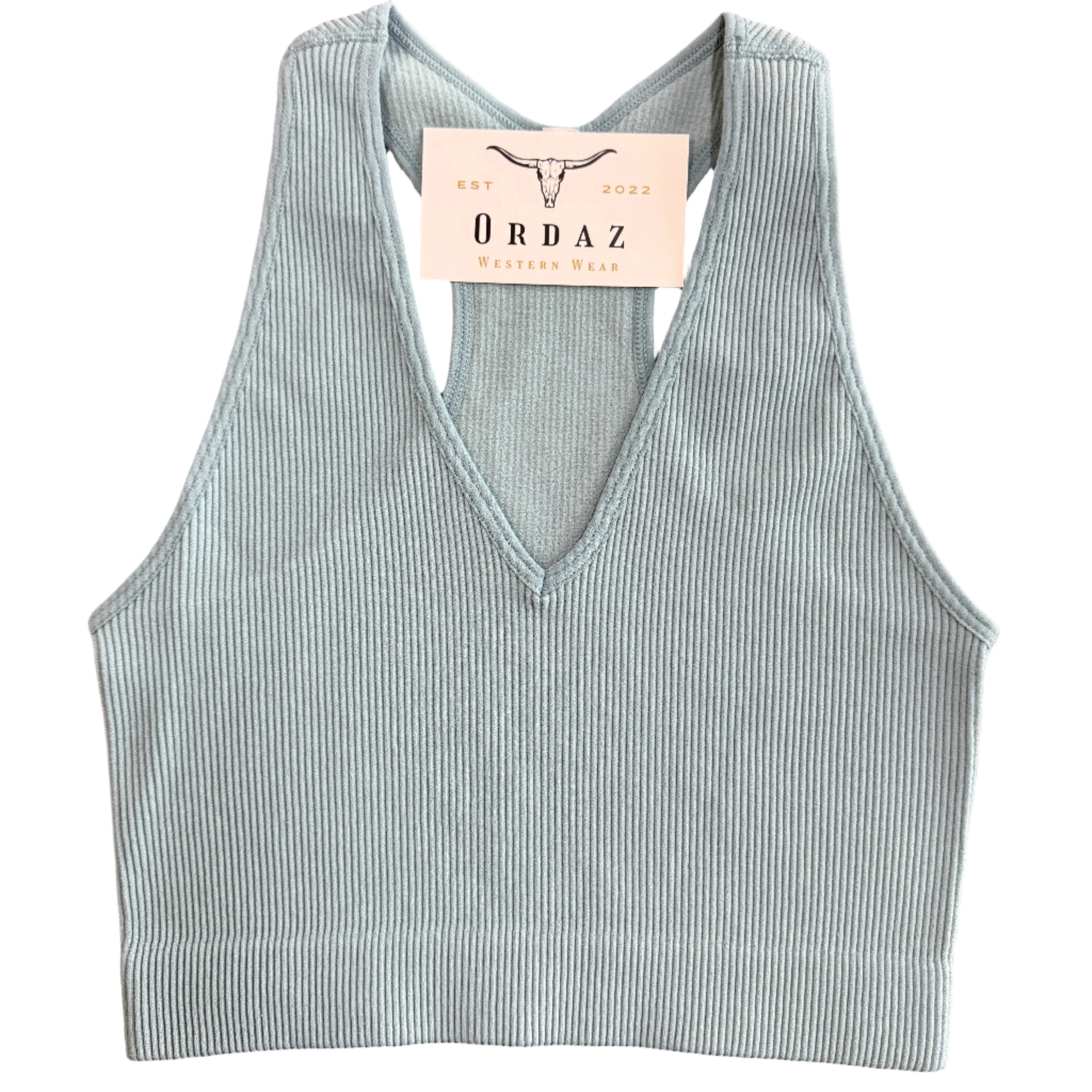 Ribbed Racerback Tank Top